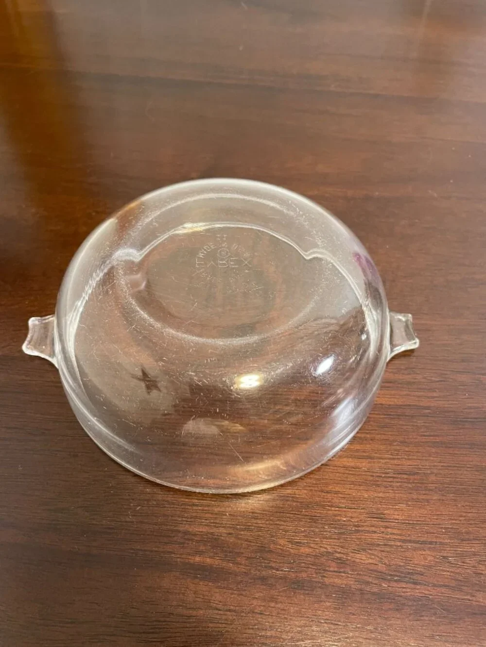 Vintage Pyrex 019 Clear Glass Mini Casserole Dish Lid 681C 20oz 600ml Round Bake